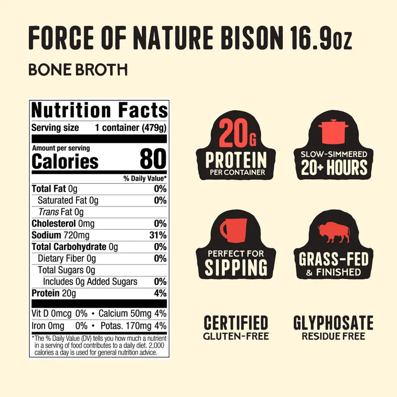 Force of Nature Bison Bone Broth