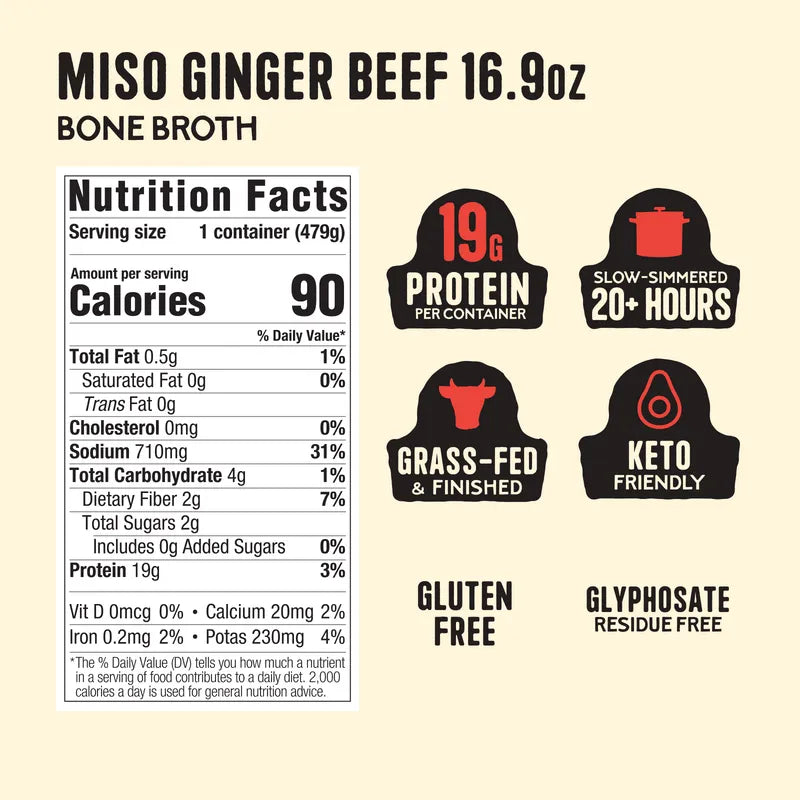 Miso Ginger Beef Bone Broth